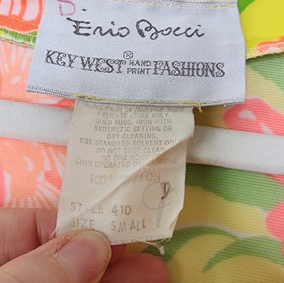 Vintage 1970s Erio Bocci KEY WEST Maxi Dress S - Picture 3 of 4